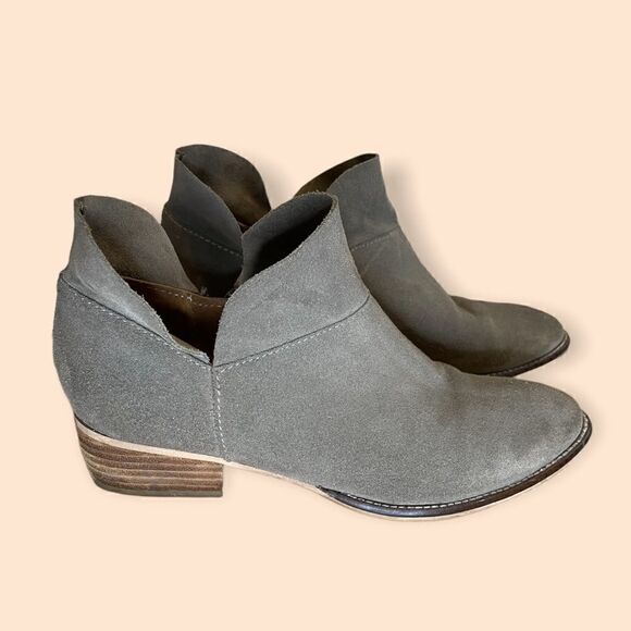 Seychelles Taupe Suede Booties  - Picture 1 of 9